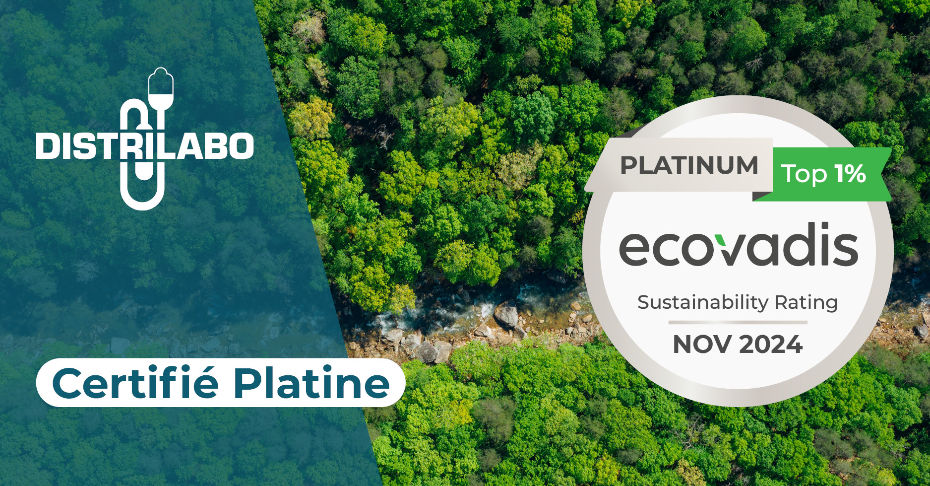 Distrilabo est fier d'obtenir la médaille de Platine EcoVadis, pour la deuxième année consécutive. Une reconnaissance qui souligne notre engagement fort et durable en matière de responsabilité sociétale des entreprises (RSE). Distrilabo est fier d'obtenir la médaille de Platine EcoVadis, pour la deuxième année consécutive. Une reconnaissance qui souligne notre engagement fort et durable en matière de responsabilité sociétale des entreprises (RSE).